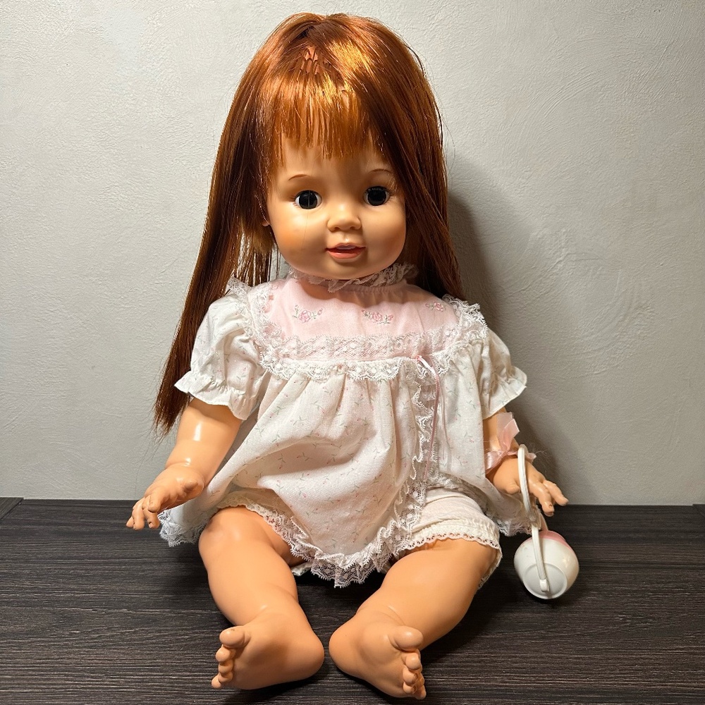 Red-Head Baby Doll in White Lace Dress - Classic Play Doll - Picture 5 of 16